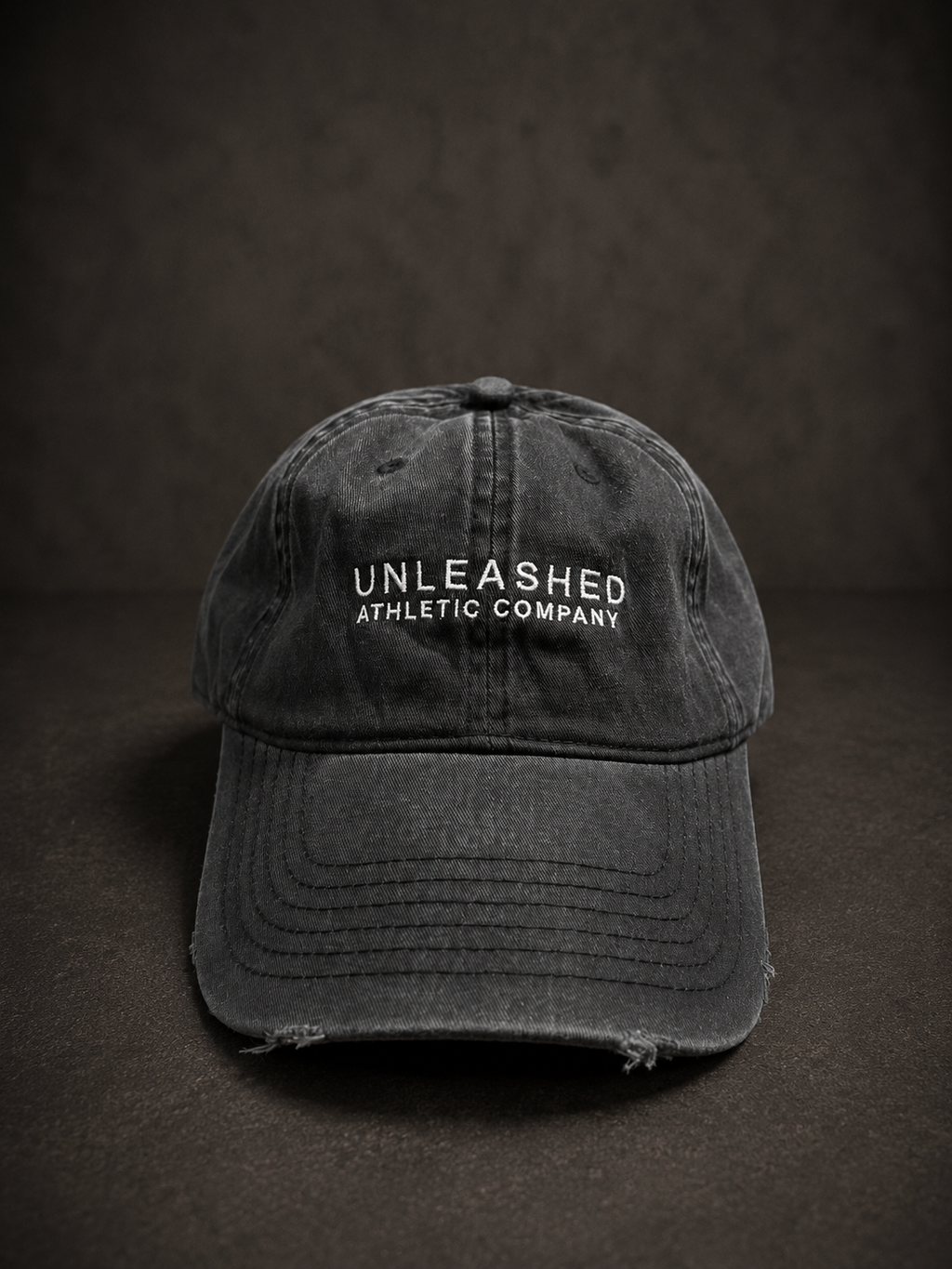 Distressed Baseball Cap - Acid Wash Grey