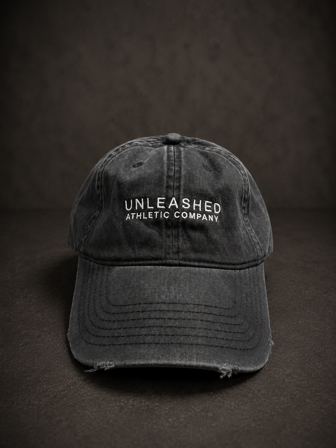 Distressed Baseball Cap - Acid Wash Grey