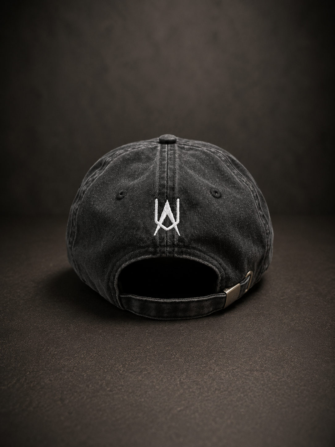 Distressed Baseball Cap - Acid Wash Grey